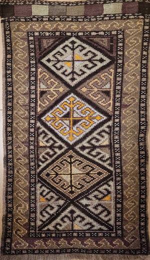 Orientteppich handgeknüpft Belutsch 98x55 cm