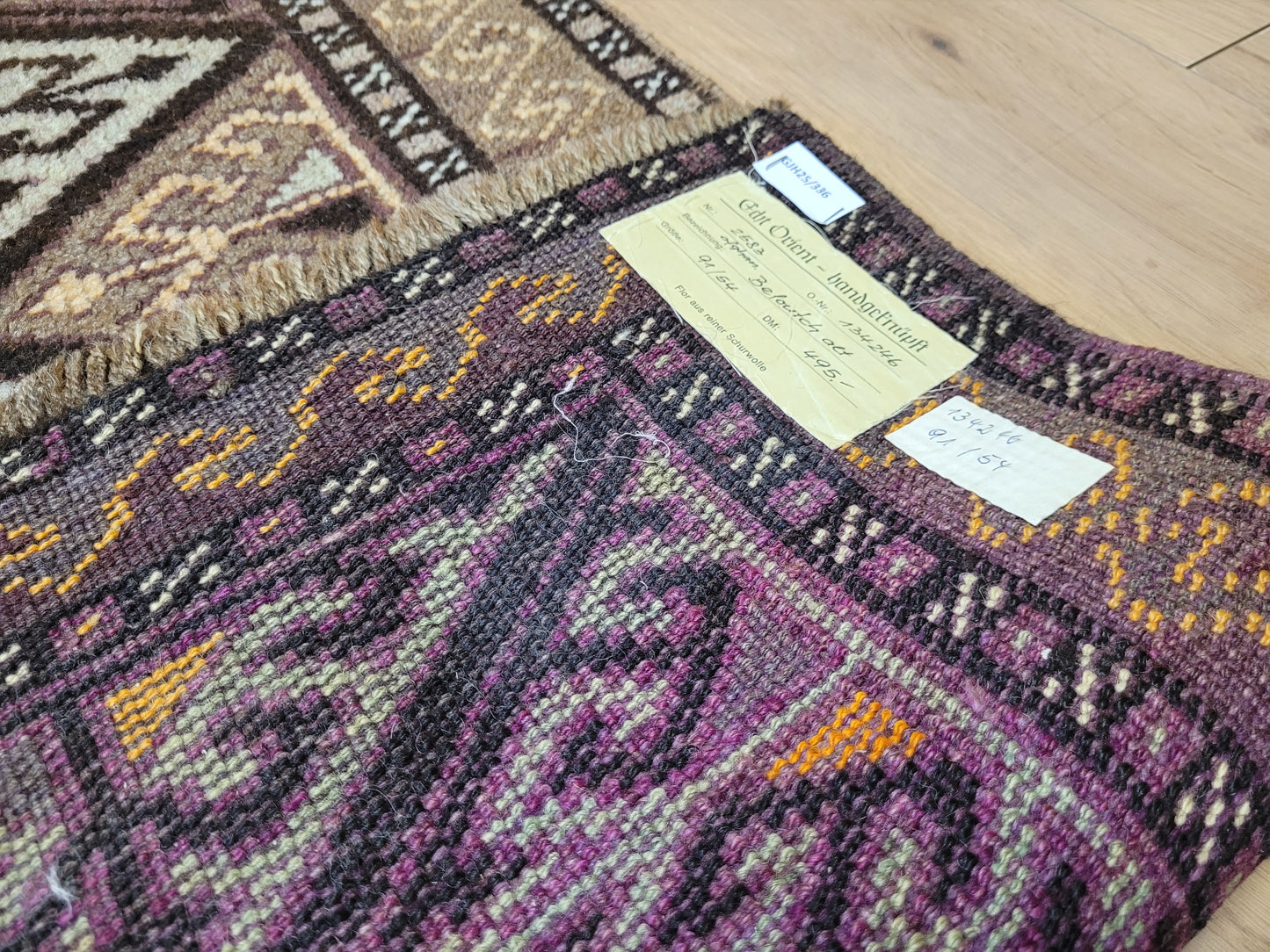 Orientteppich handgeknüpft Belutsch 98x55 cm