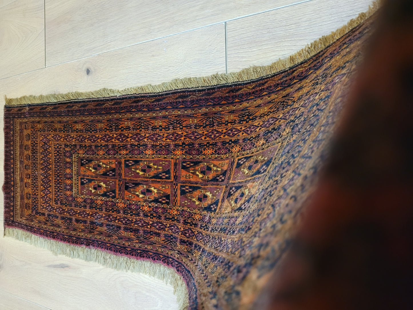 Orientteppich handgeknüpft 118×35 cm Jomut Muster feine Wolle