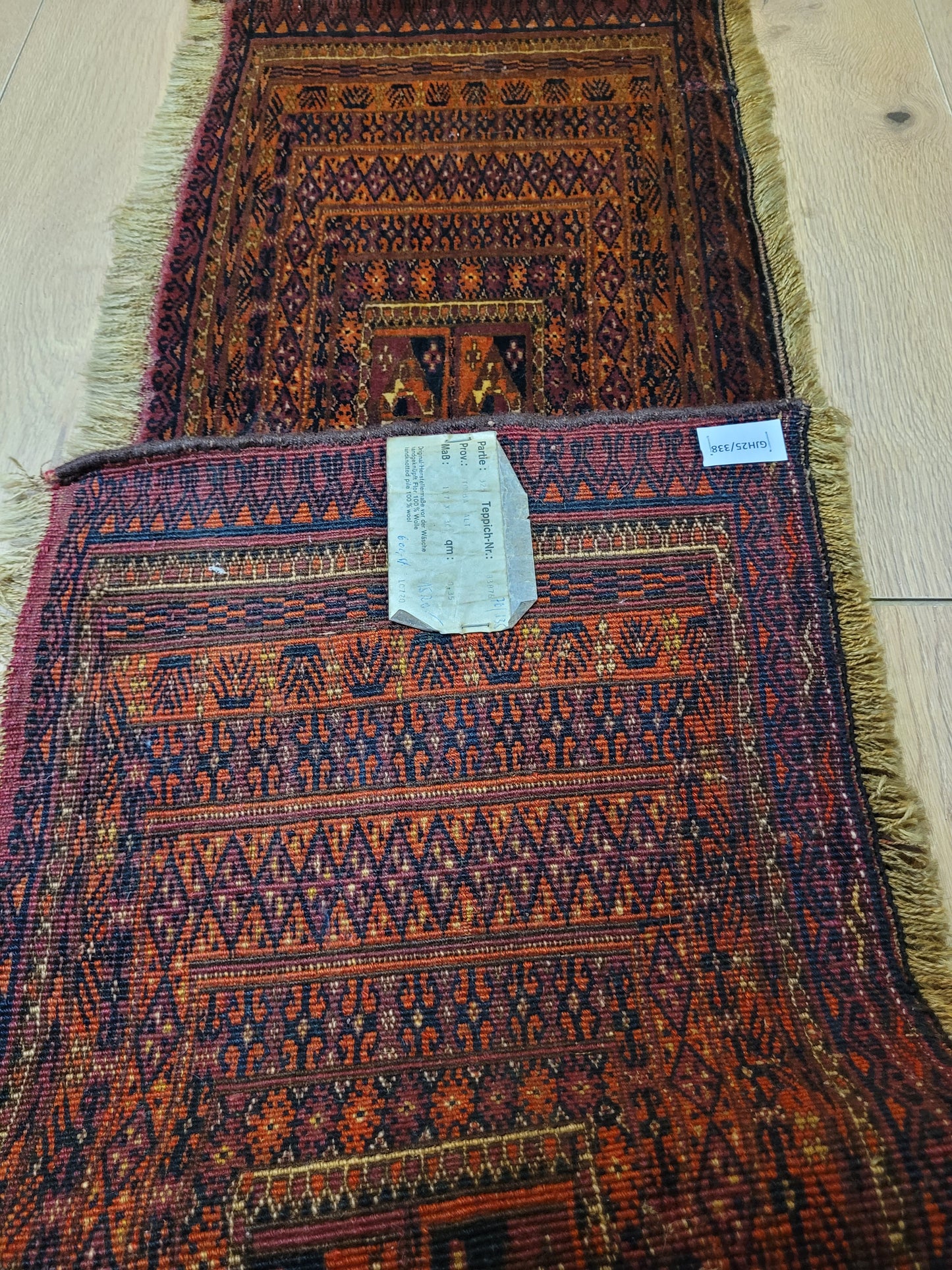 Orientteppich handgeknüpft 118×35 cm Jomut Muster feine Wolle