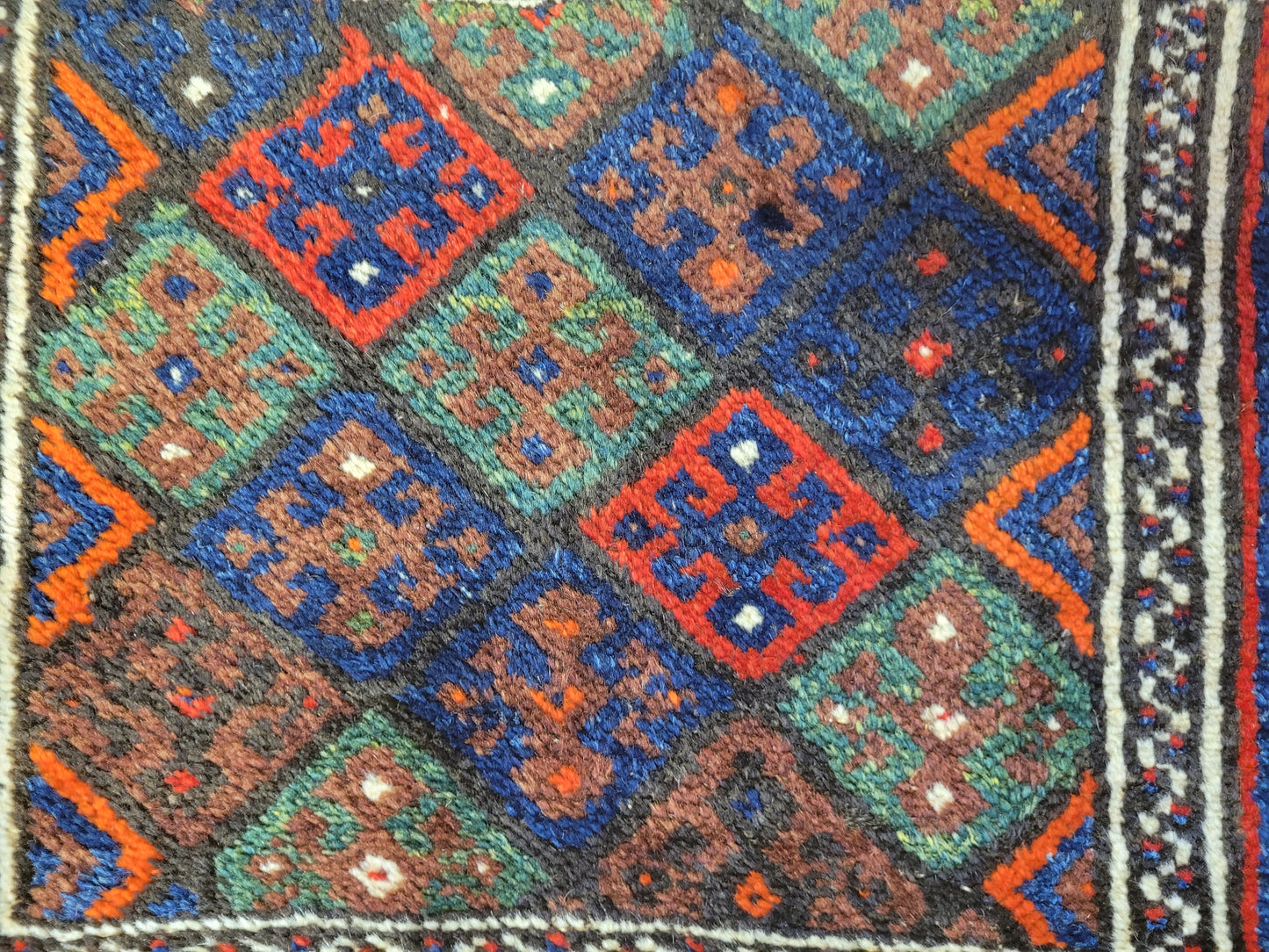 Orientteppich handgeknüpft 90×60 cm Gashgai  Nomadenkunst