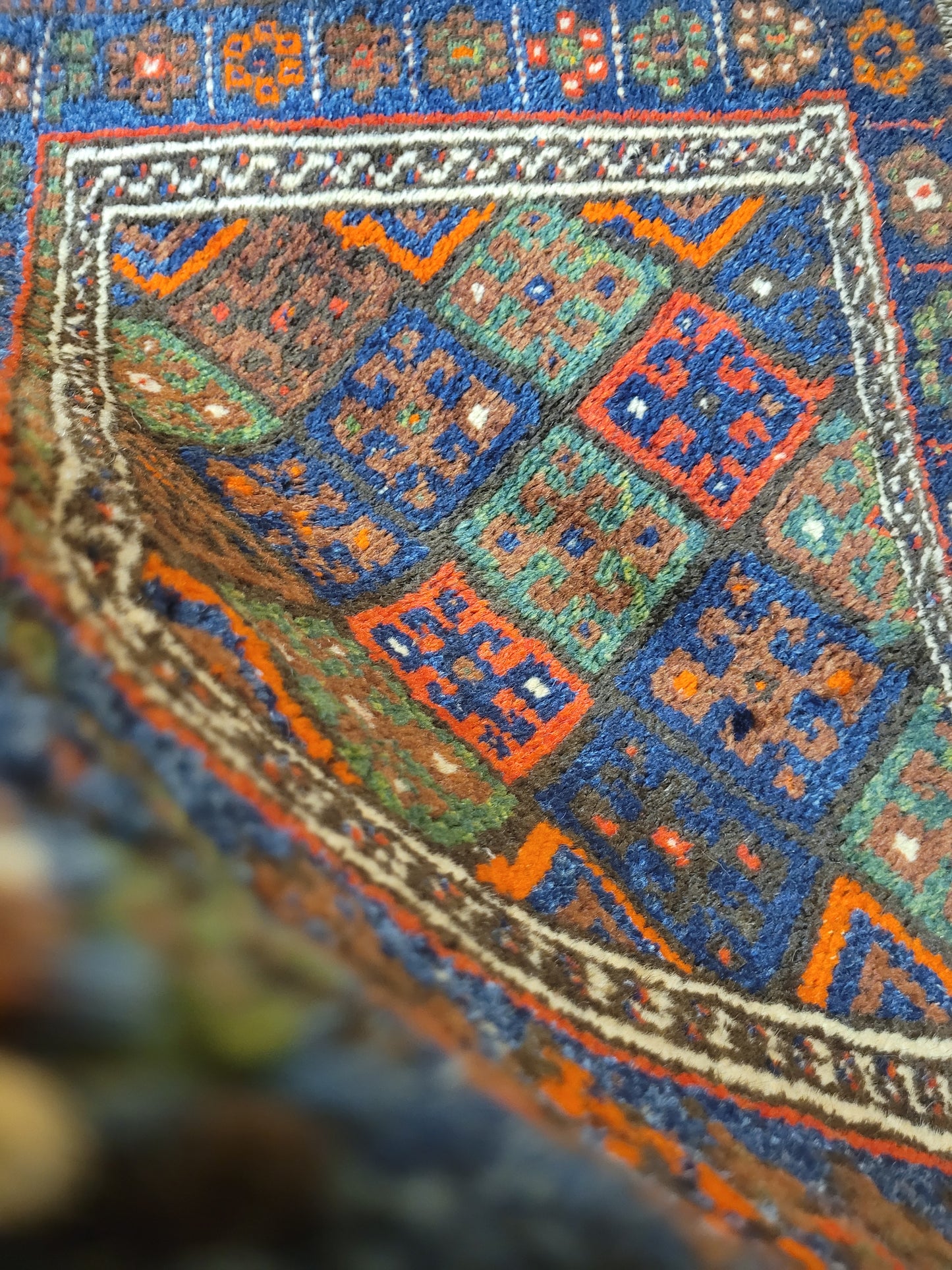 Orientteppich handgeknüpft 90×60 cm Gashgai  Nomadenkunst