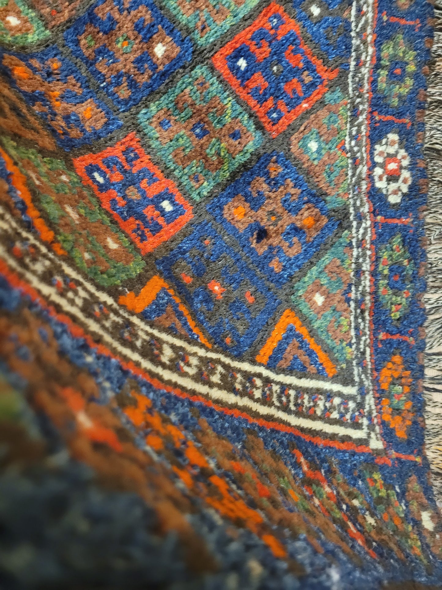 Orientteppich handgeknüpft 90×60 cm Gashgai  Nomadenkunst