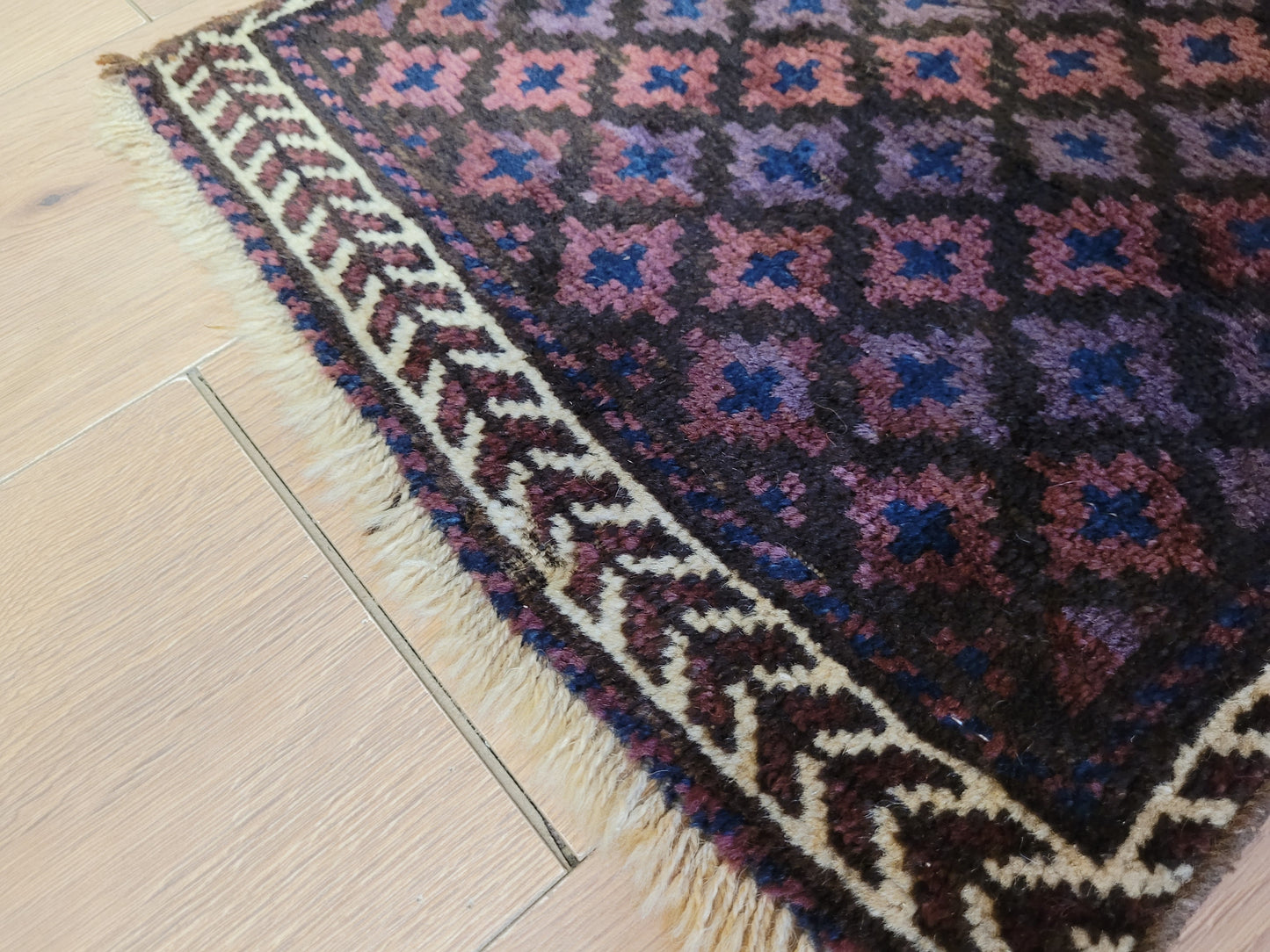 Orientteppich handgeknüpft 49×44 cm Gashgai Kleinformat Nomadenstil