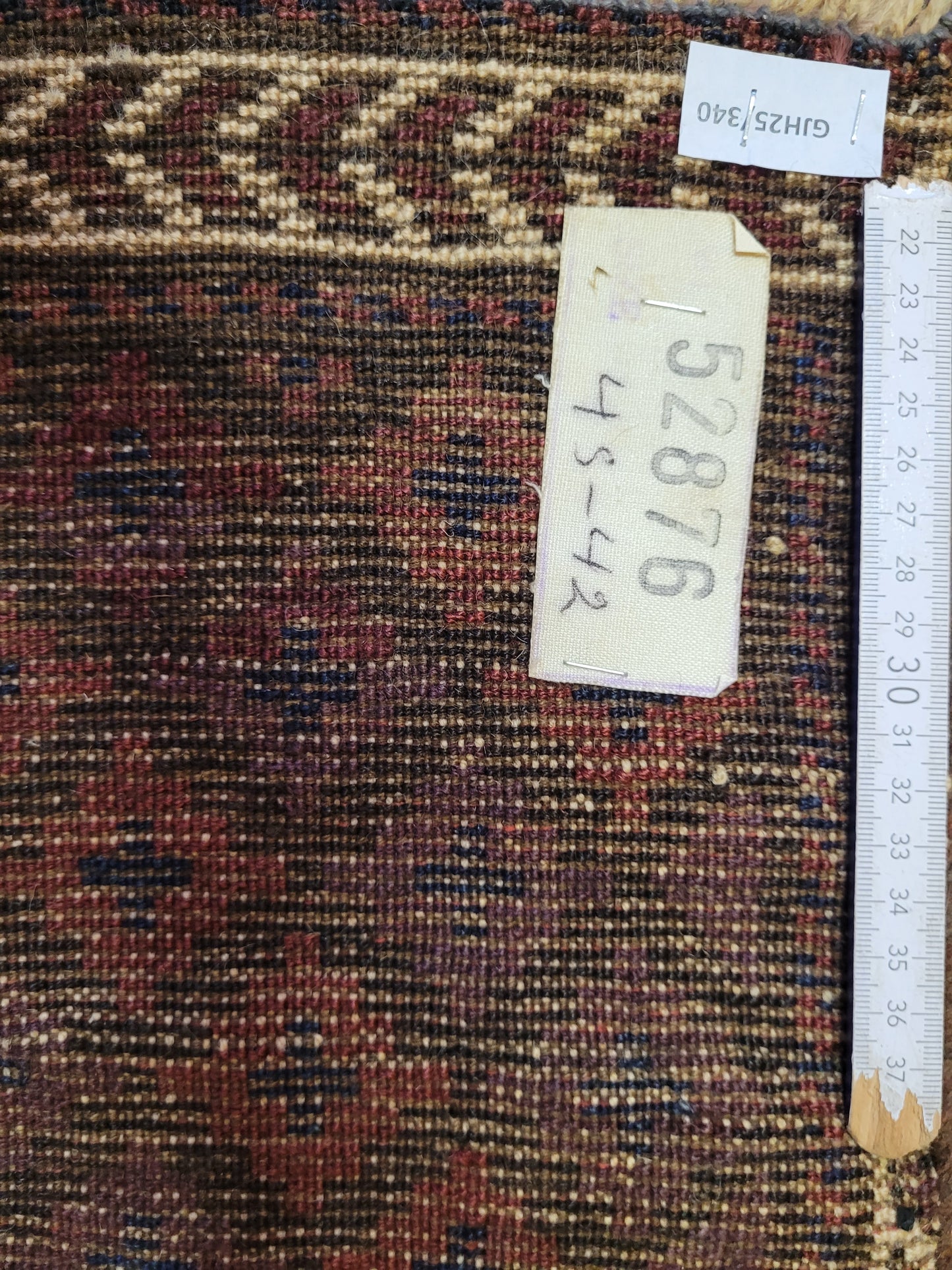 Orientteppich handgeknüpft 49×44 cm Gashgai Kleinformat Nomadenstil