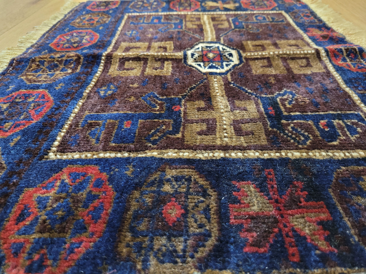 Orientteppich handgeknüpft 62×50 cm Beludj Tribal Muster