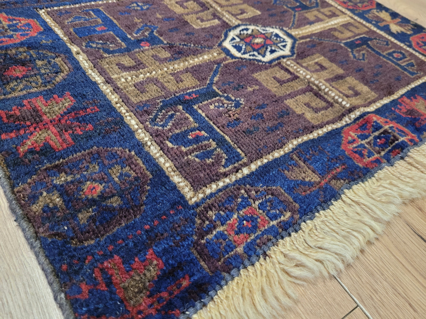 Orientteppich handgeknüpft 62×50 cm Beludj Tribal Muster