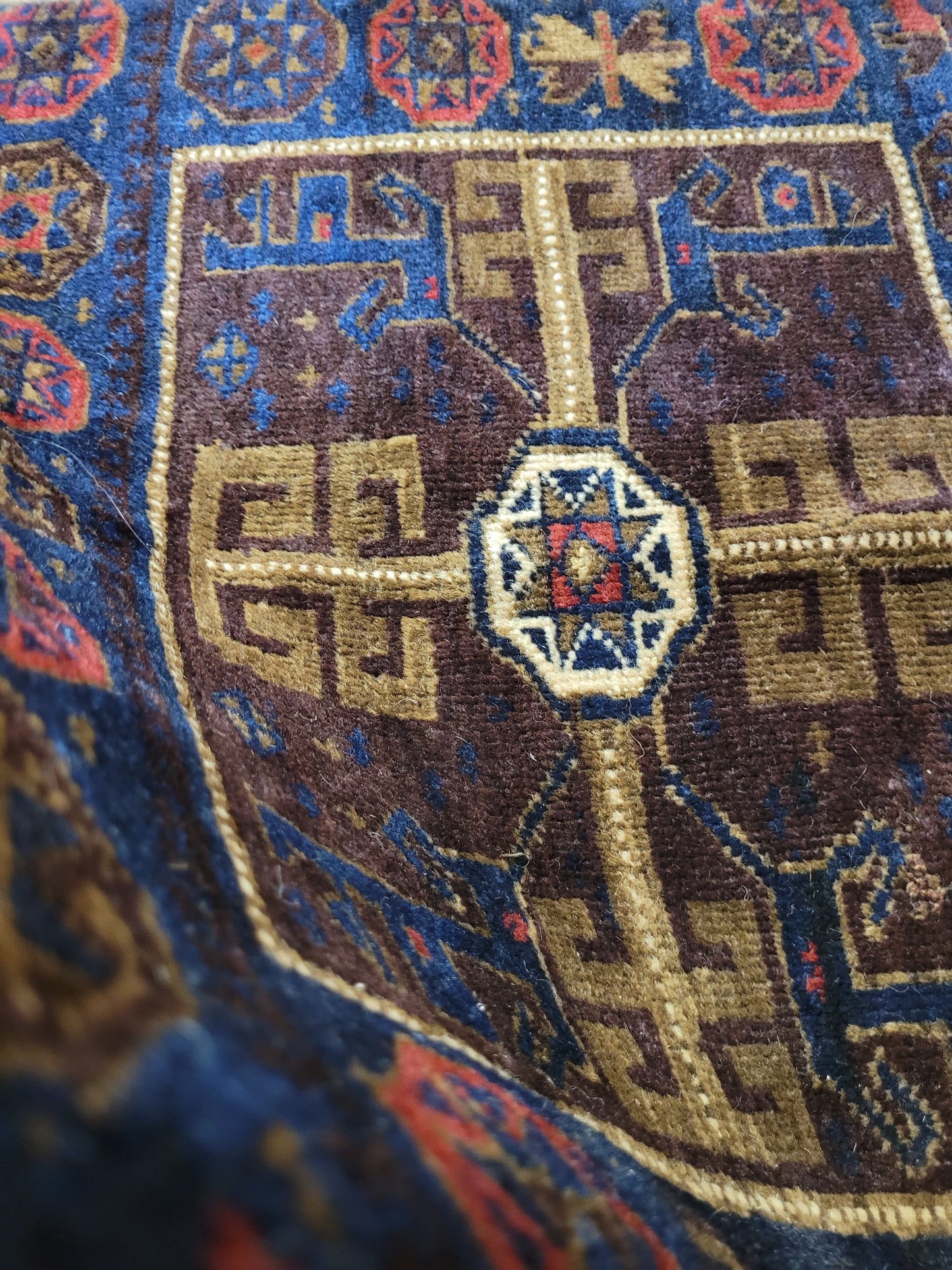 Orientteppich handgeknüpft 62×50 cm Beludj Tribal Muster