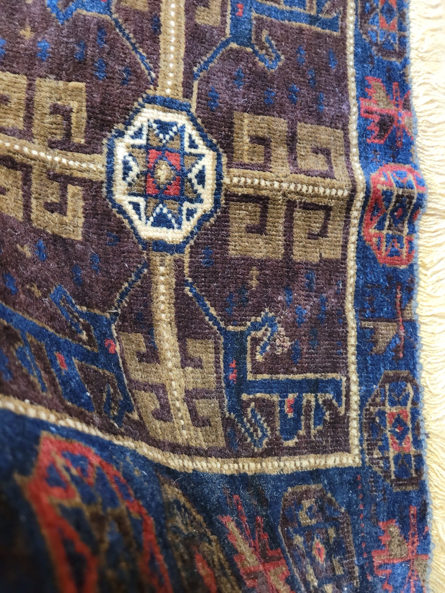 Orientteppich handgeknüpft 62×50 cm Beludj Tribal Muster