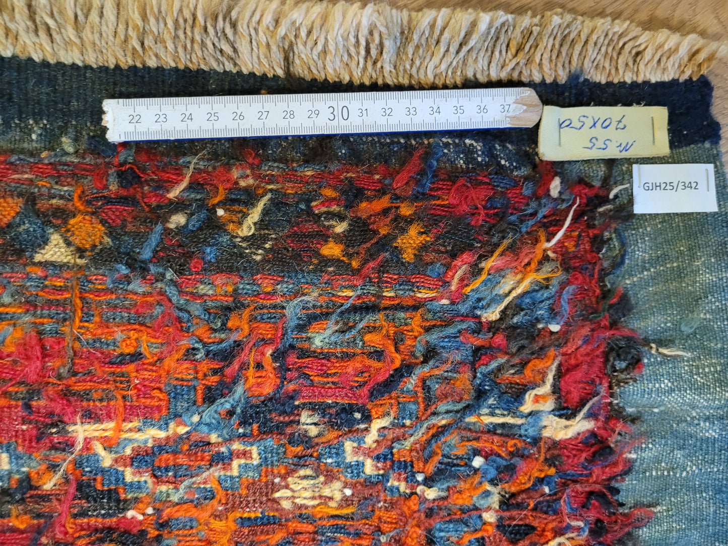 Orientteppich handgeknüpft 75 × 64 cm Sumak Kelim geometrisch