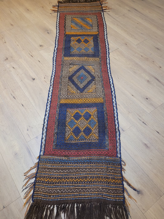 Orientteppich handgeknüpft Kelim Läufer 260×63 cm