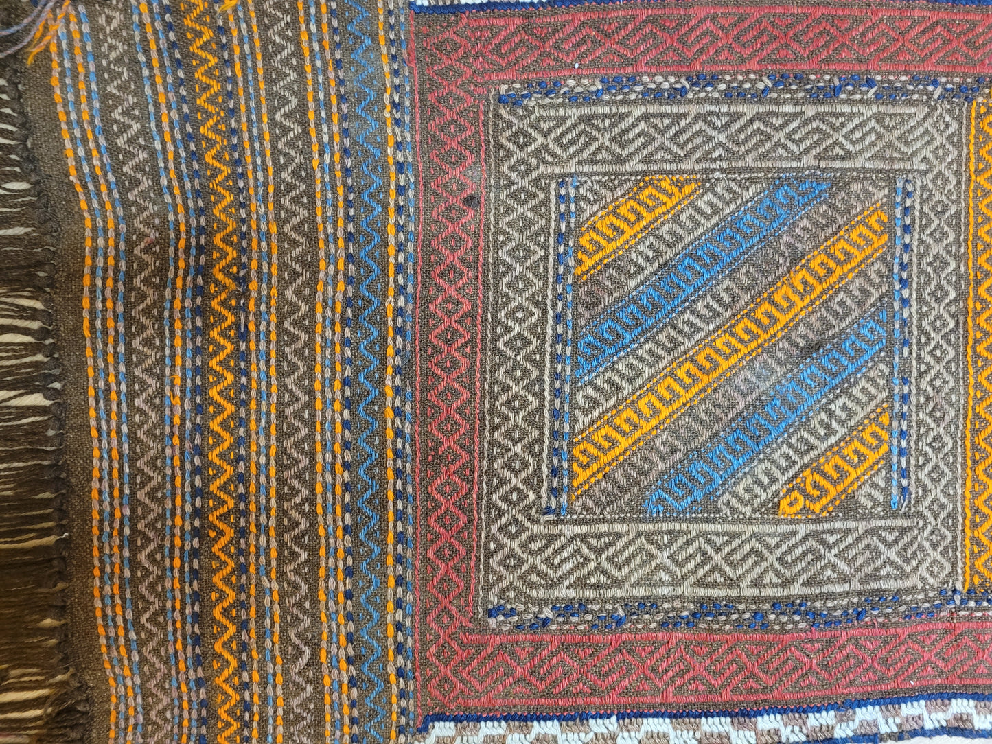 Orientteppich handgeknüpft Kelim Läufer 260×63 cm