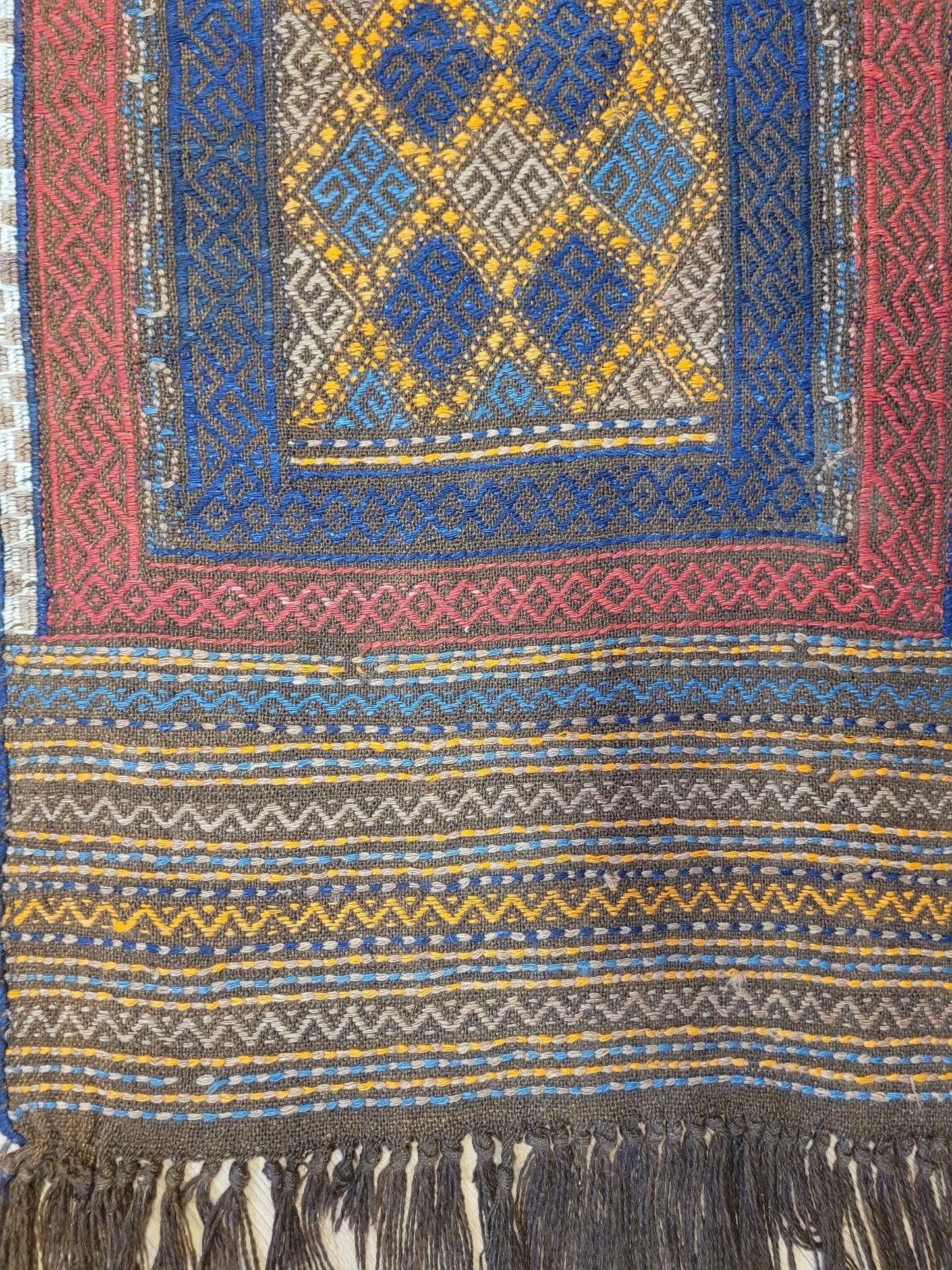 Orientteppich handgeknüpft Kelim Läufer 260×63 cm