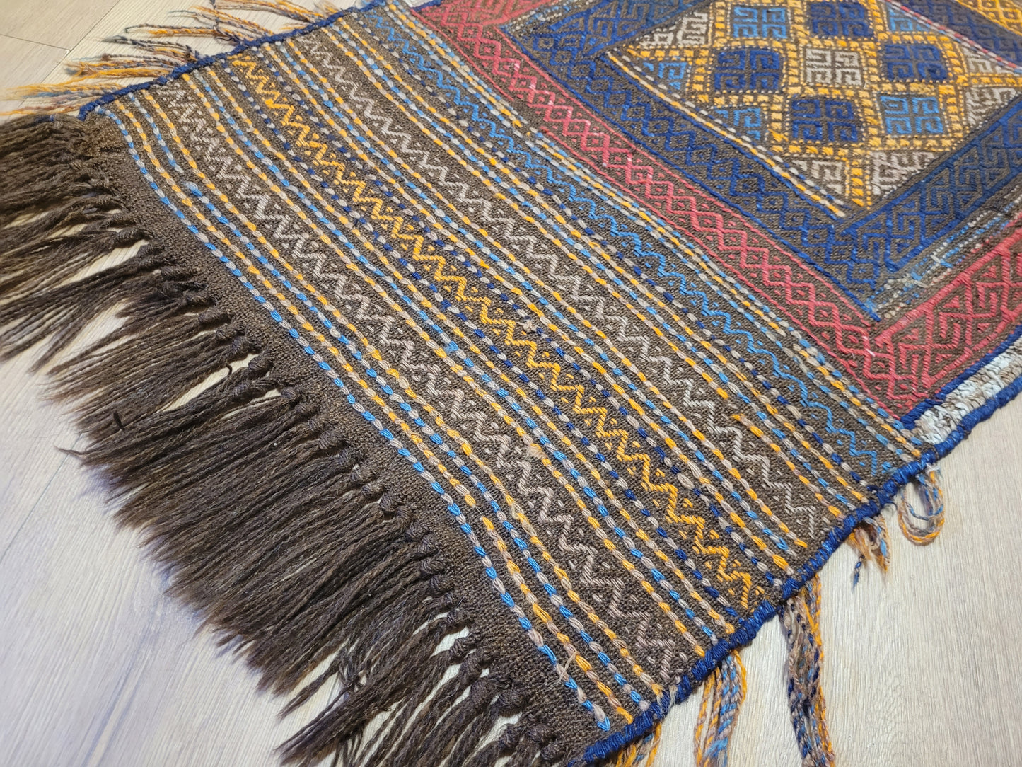 Orientteppich handgeknüpft Kelim Läufer 260×63 cm