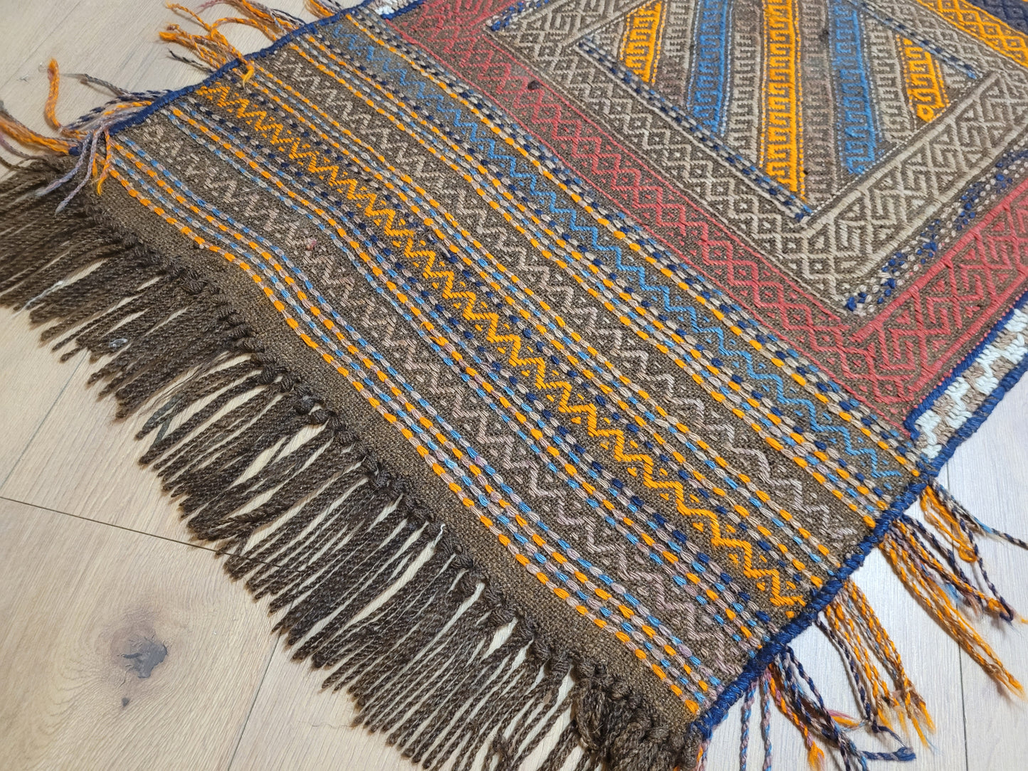 Orientteppich handgeknüpft Kelim Läufer 260×63 cm