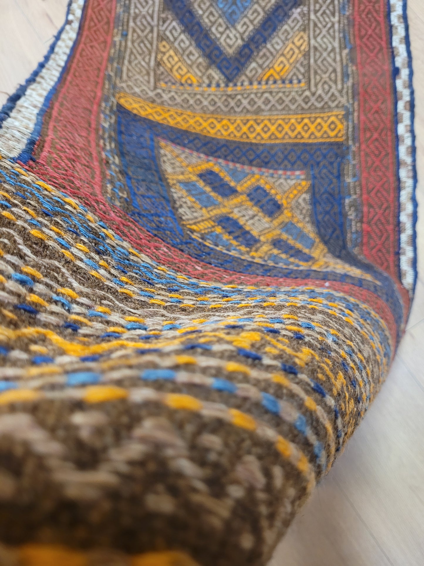 Orientteppich handgeknüpft Kelim Läufer 260×63 cm