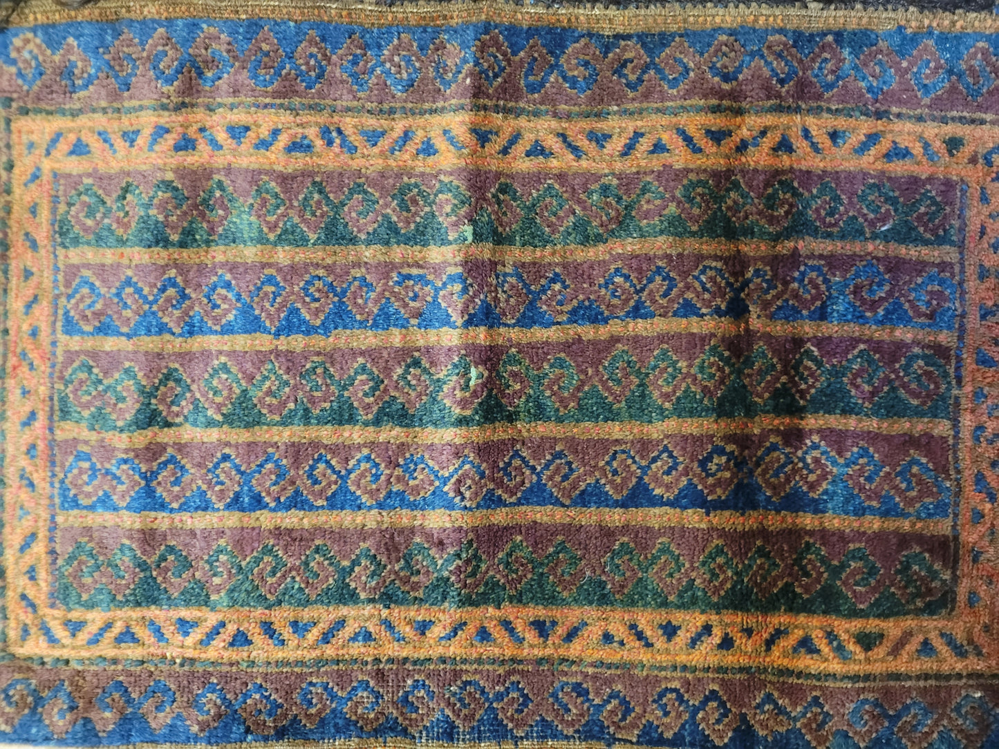 Orientteppich handgeknüpft 110×60 cm Beludj Streifendekor