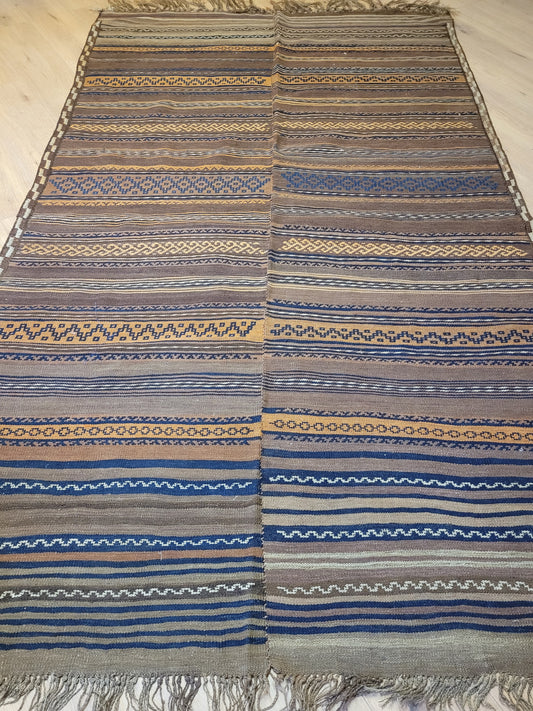 Orientteppich handgeknüpft Kelim 273×163 cm Gashgai Streifenmuster