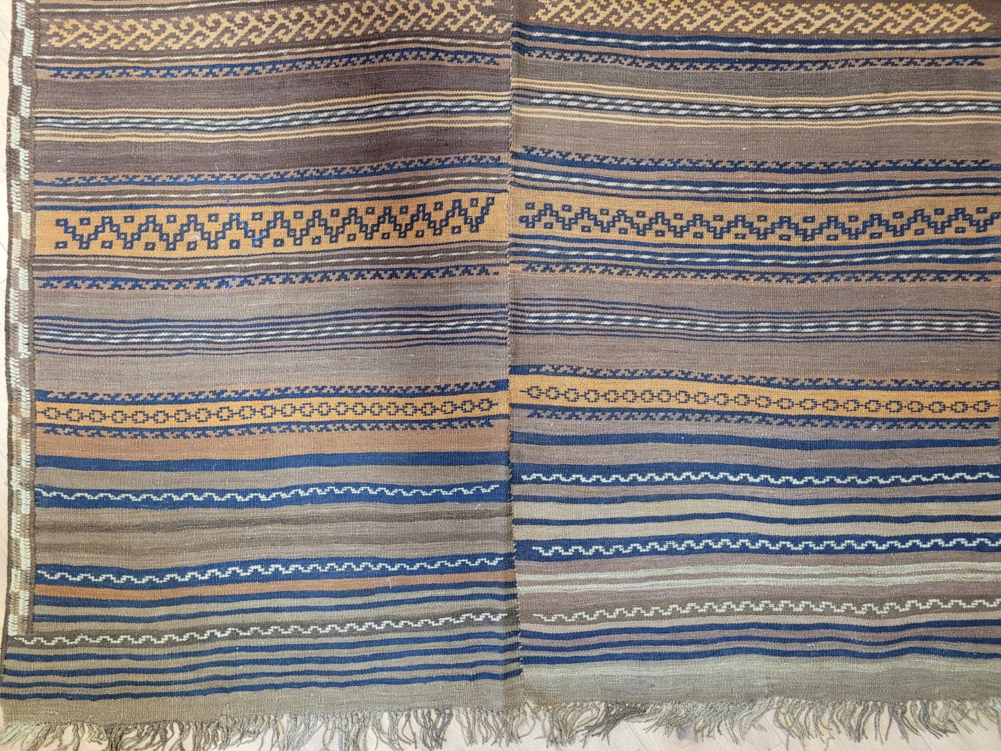 Orientteppich handgeknüpft Kelim 273×163 cm Gashgai Streifenmuster