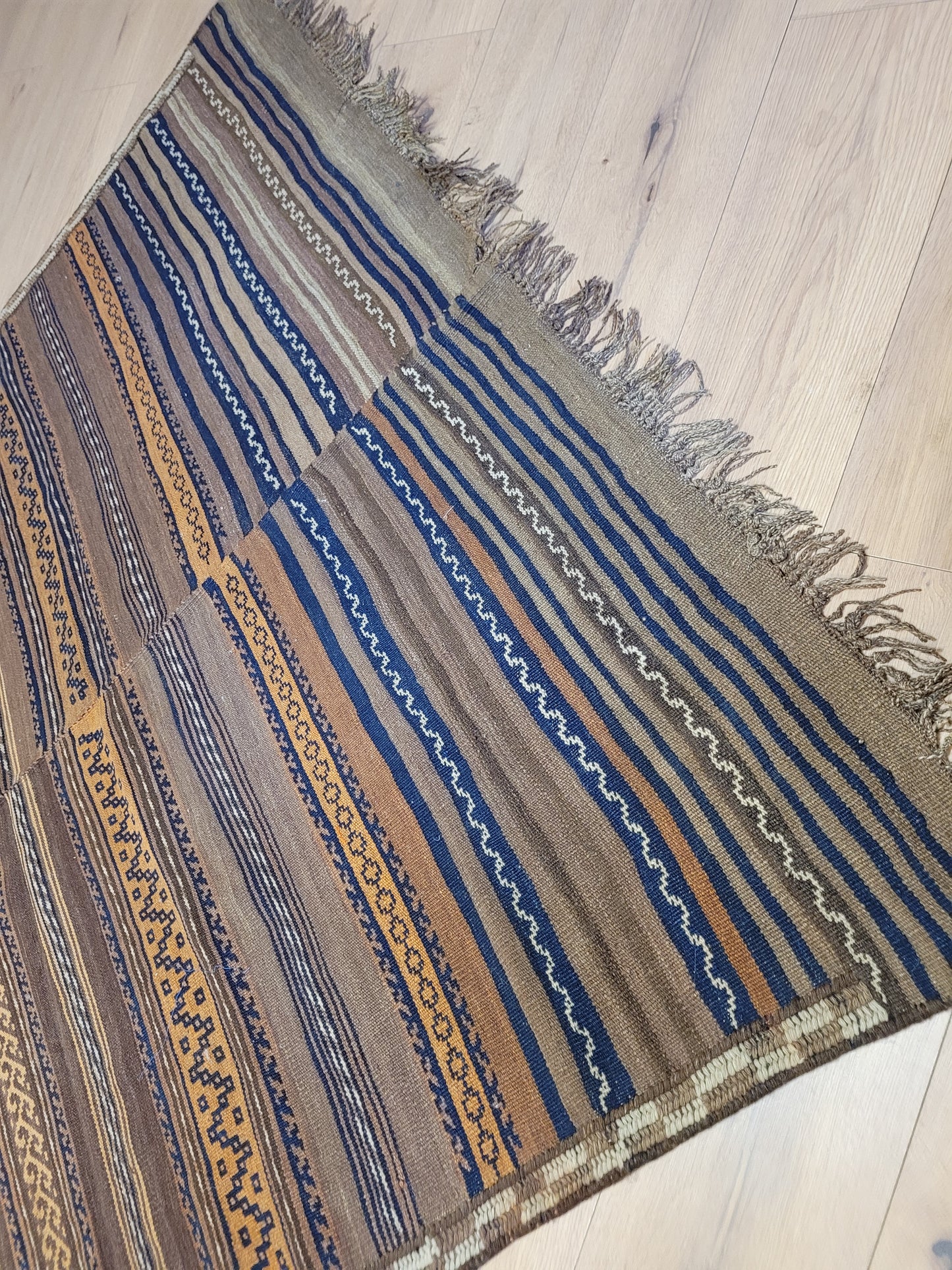 Orientteppich handgeknüpft Kelim 273×163 cm Gashgai Streifenmuster