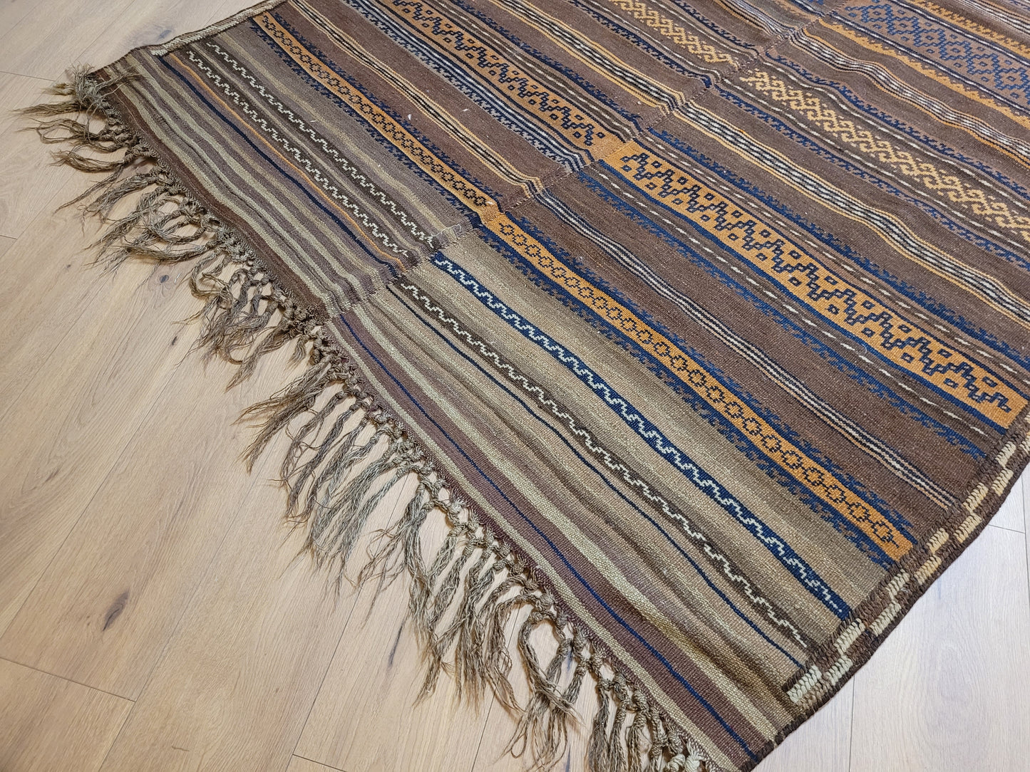 Orientteppich handgeknüpft Kelim 273×163 cm Gashgai Streifenmuster