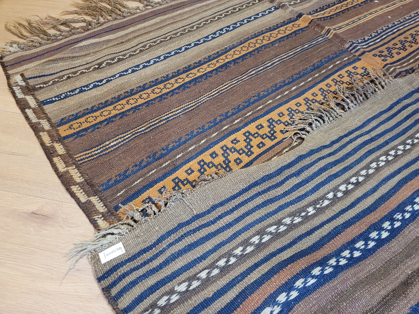 Orientteppich handgeknüpft Kelim 273×163 cm Gashgai Streifenmuster