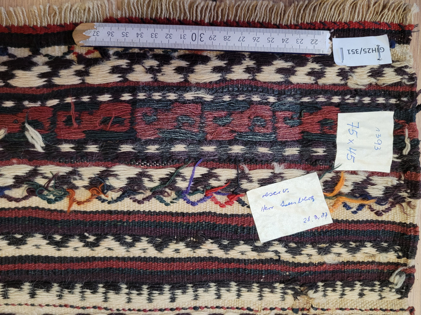 Orientteppich handgeknüpft Beludj 75×45 cm