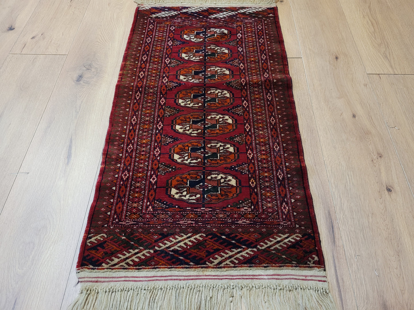 Orientteppich handgeknüpft 100x53 Jamut Rot