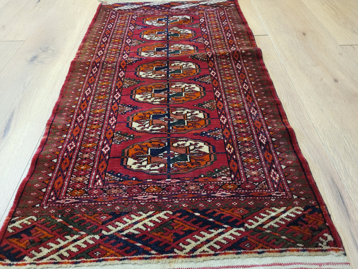 Orientteppich handgeknüpft 100x53 Jamut Rot