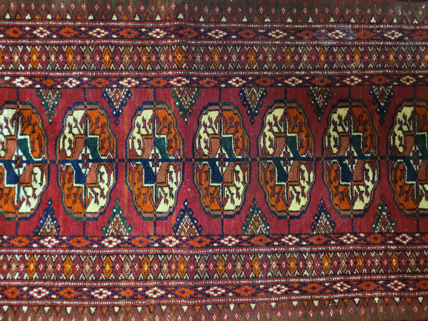 Orientteppich handgeknüpft 100x53 Jamut Rot