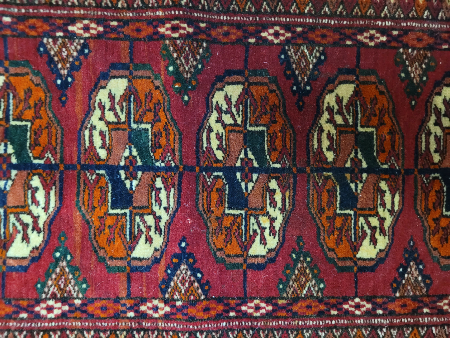 Orientteppich handgeknüpft 100x53 Jamut Rot