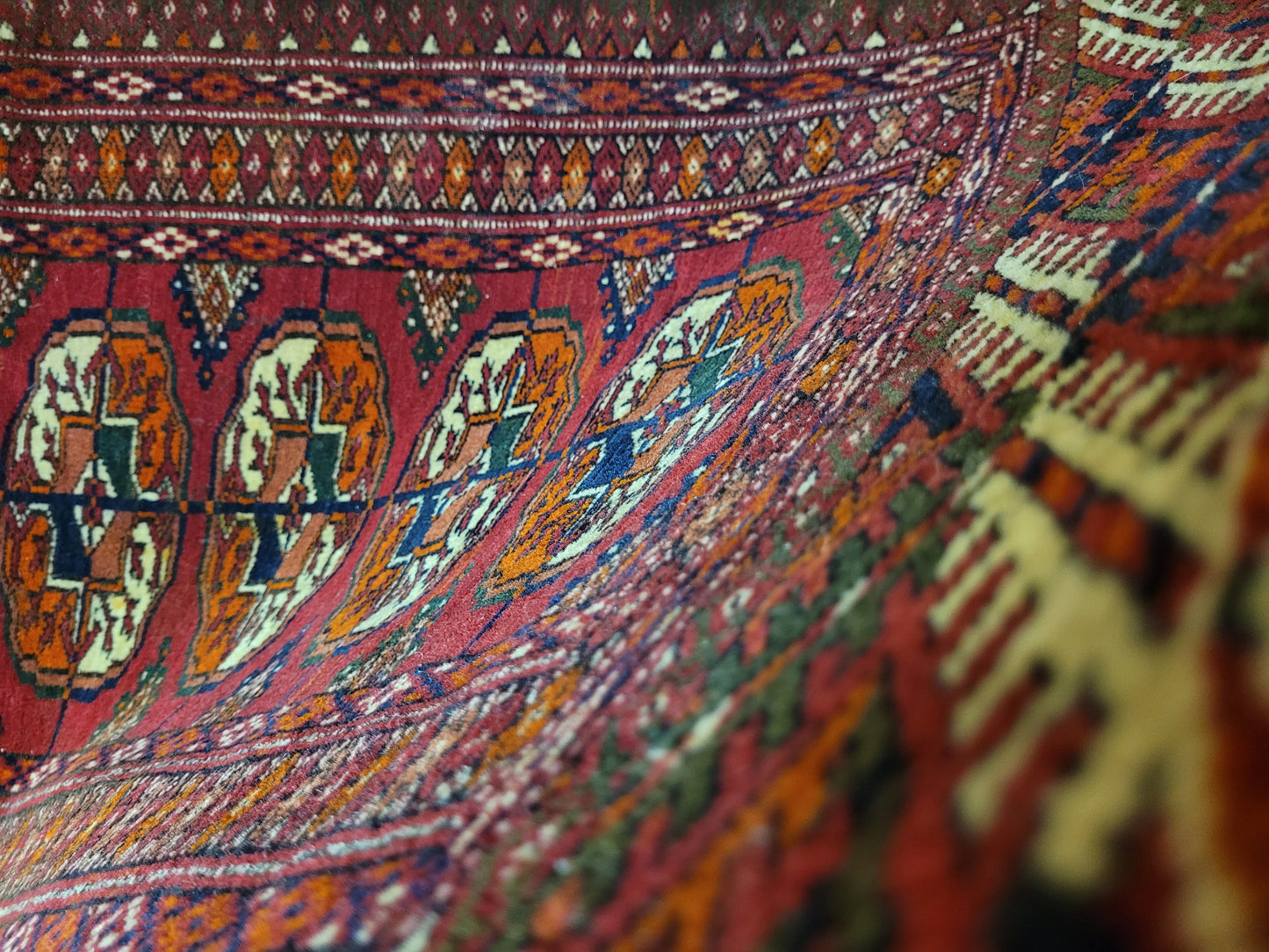 Orientteppich handgeknüpft 100x53 Jamut Rot