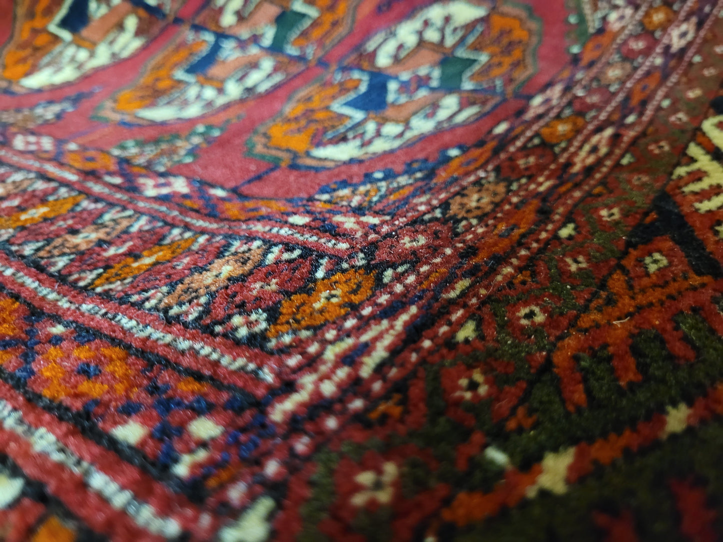 Orientteppich handgeknüpft 100x53 Jamut Rot