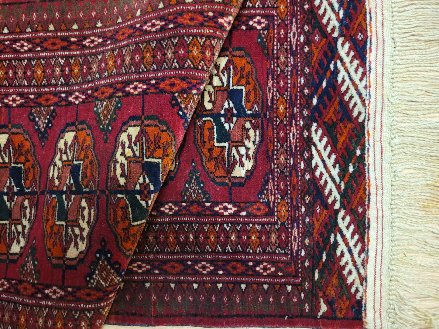 Orientteppich handgeknüpft 100x53 Jamut Rot