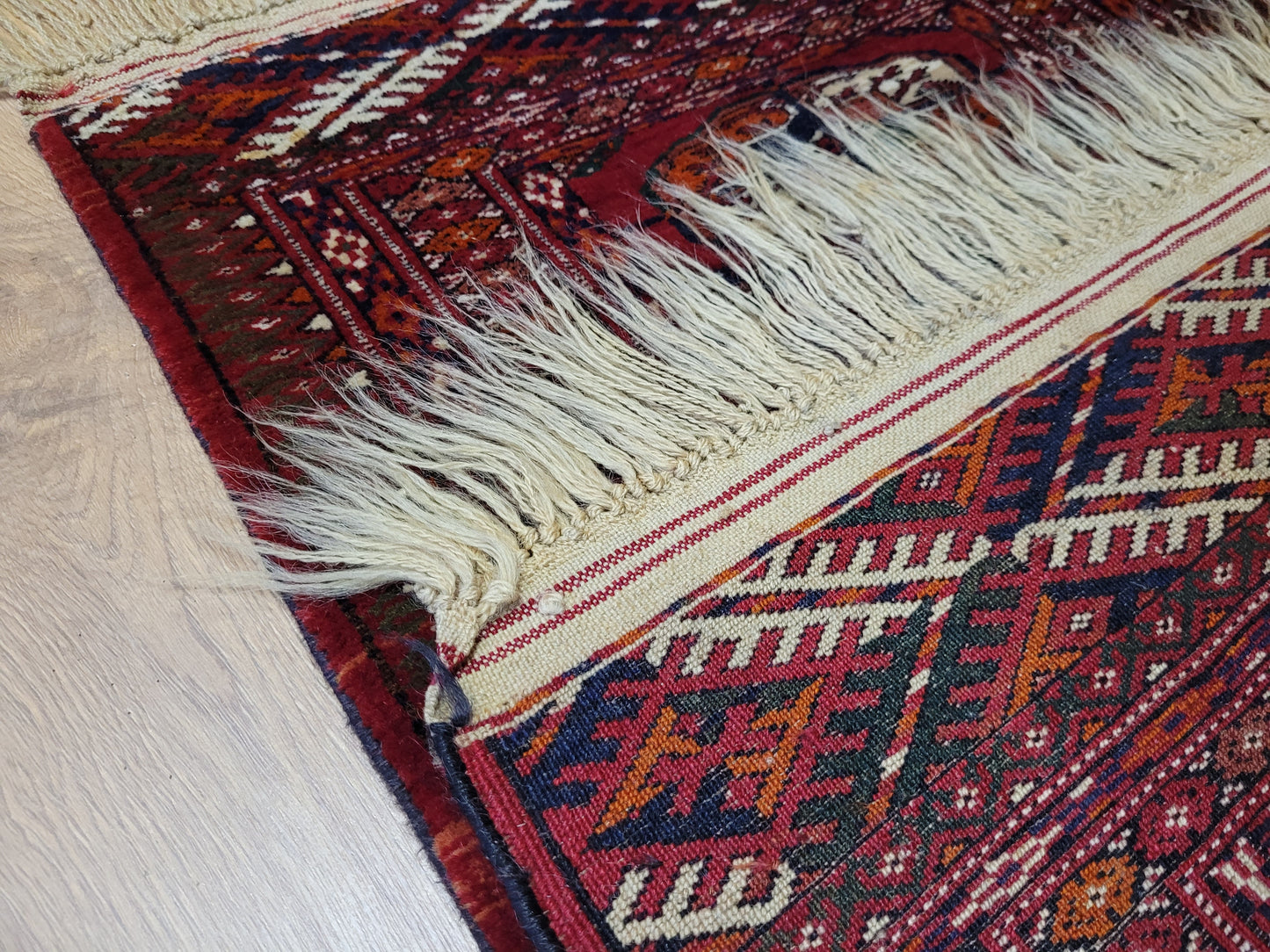 Orientteppich handgeknüpft 100x53 Jamut Rot