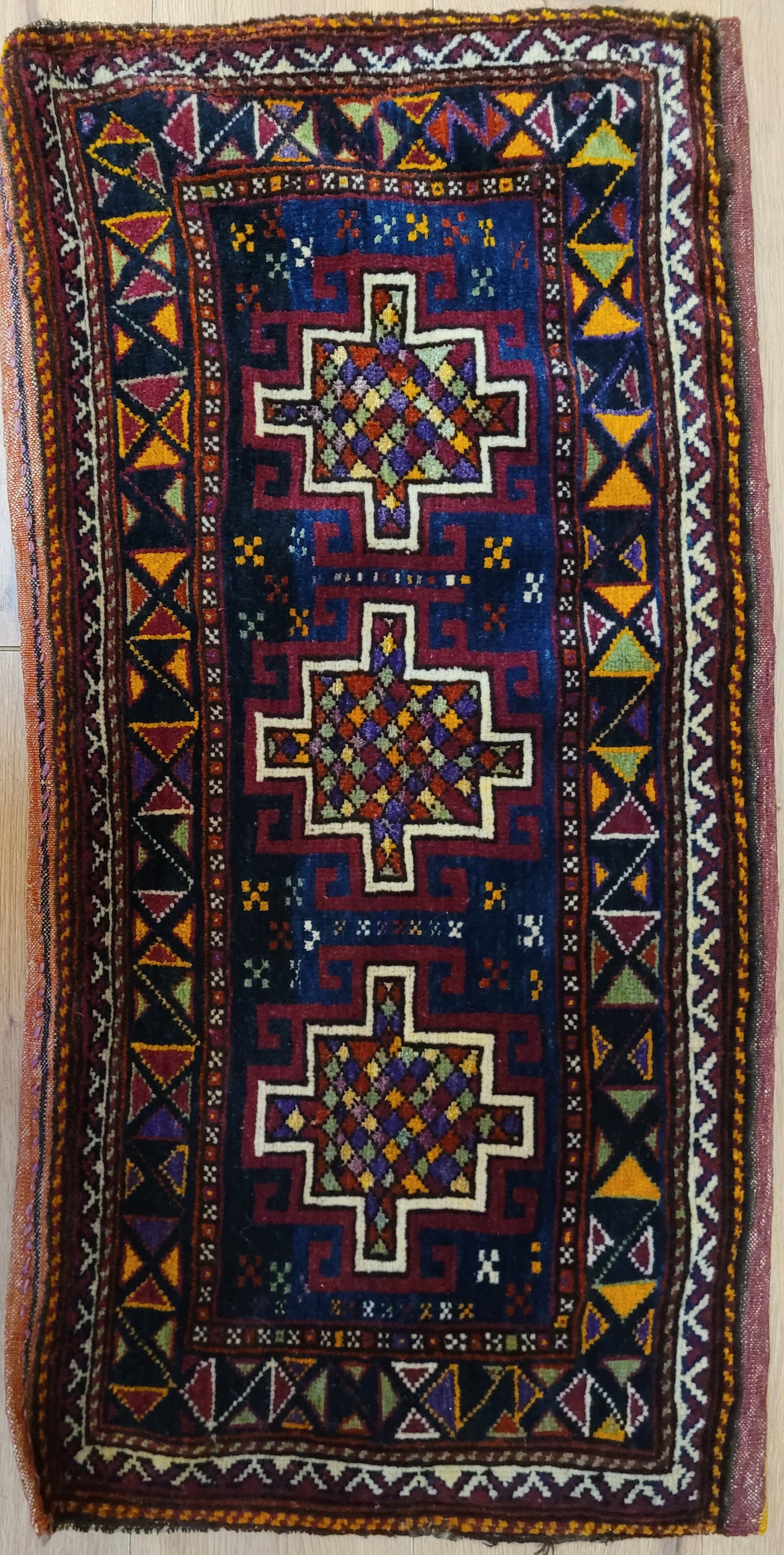 Orientteppich handgeknüpft Kaukasisch Kazak Tasche 100×50 cm