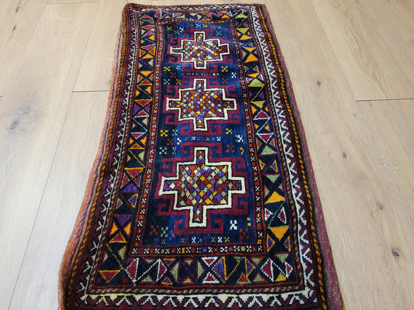 Orientteppich handgeknüpft Kaukasisch Kazak Tasche 100×50 cm