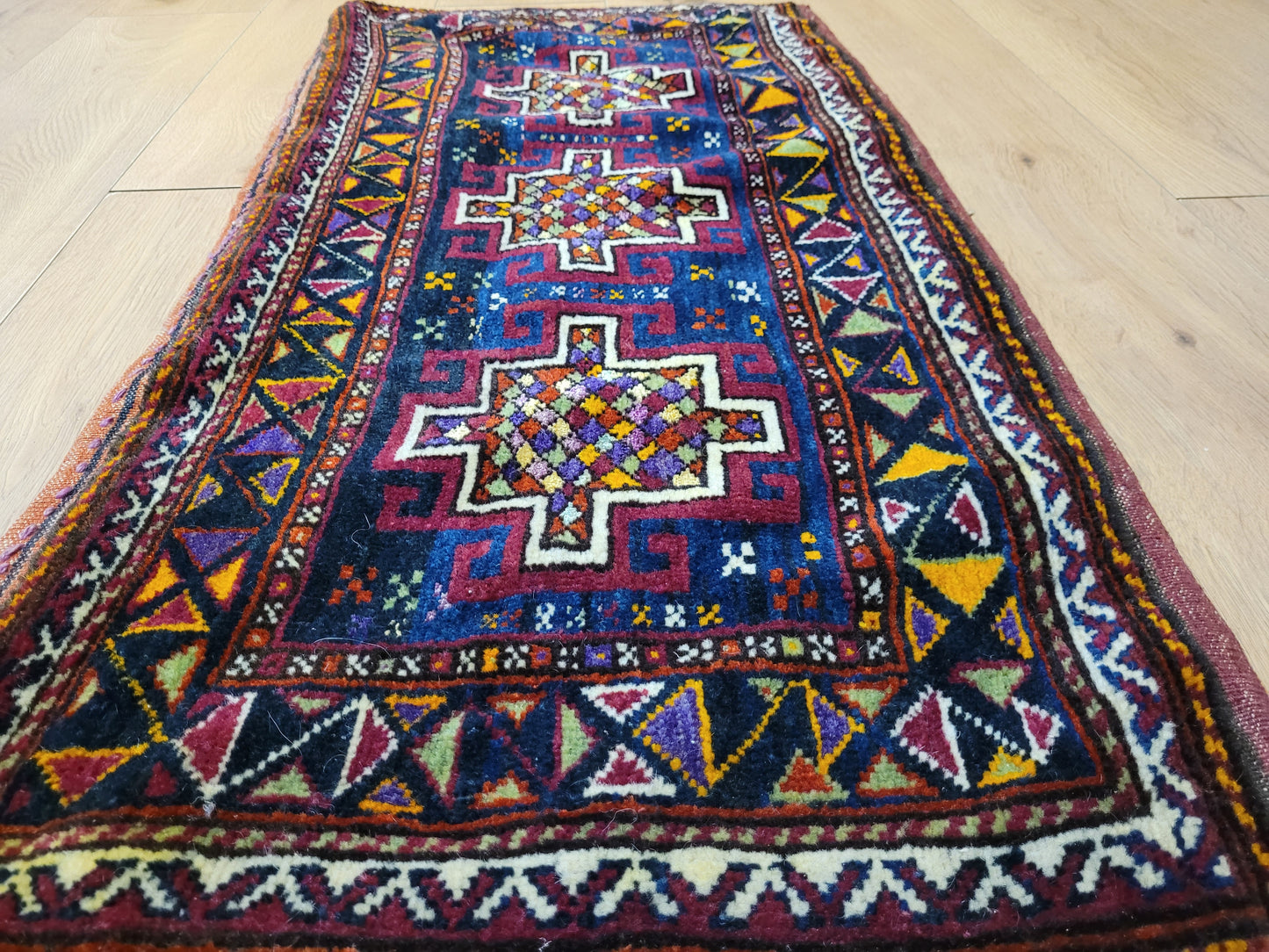 Orientteppich handgeknüpft Kaukasisch Kazak Tasche 100×50 cm