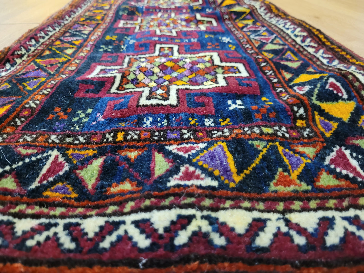 Orientteppich handgeknüpft Kaukasisch Kazak Tasche 100×50 cm