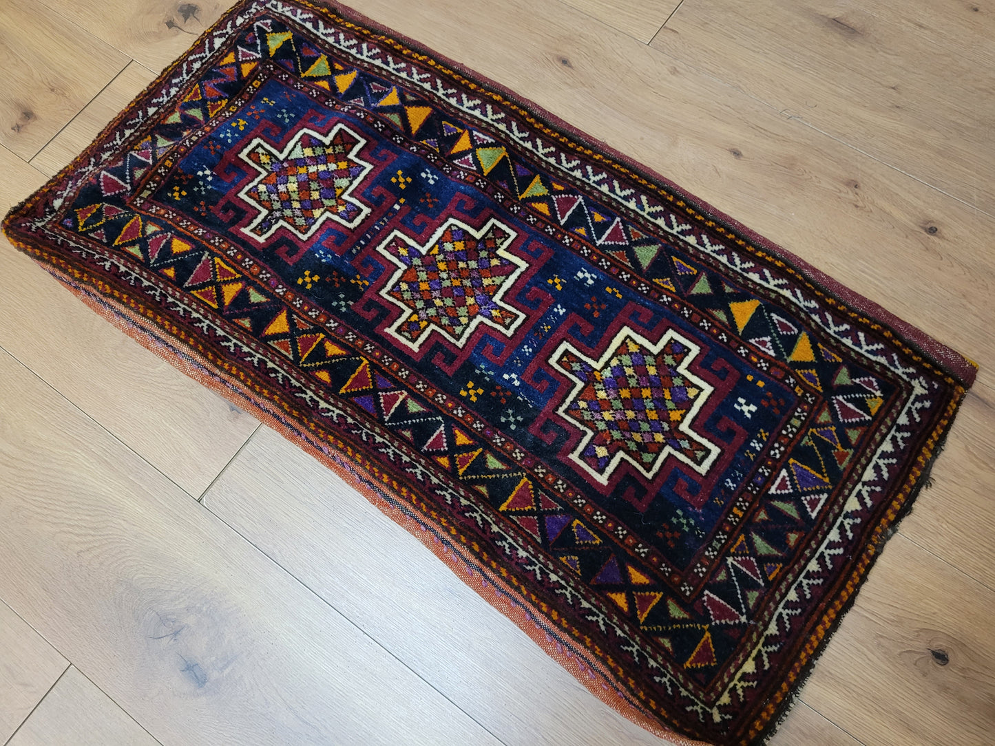 Orientteppich handgeknüpft Kaukasisch Kazak Tasche 100×50 cm