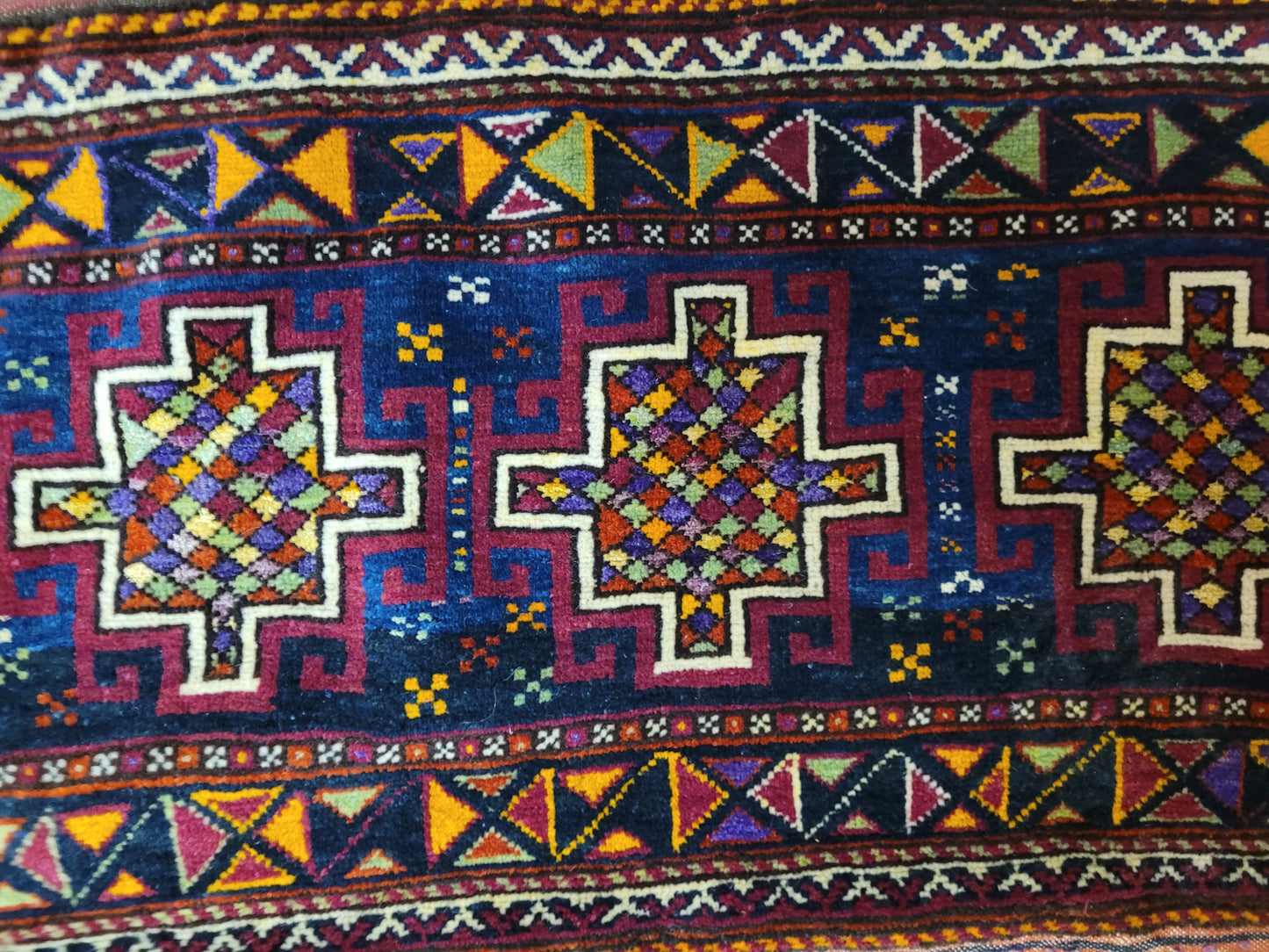 Orientteppich handgeknüpft Kaukasisch Kazak Tasche 100×50 cm