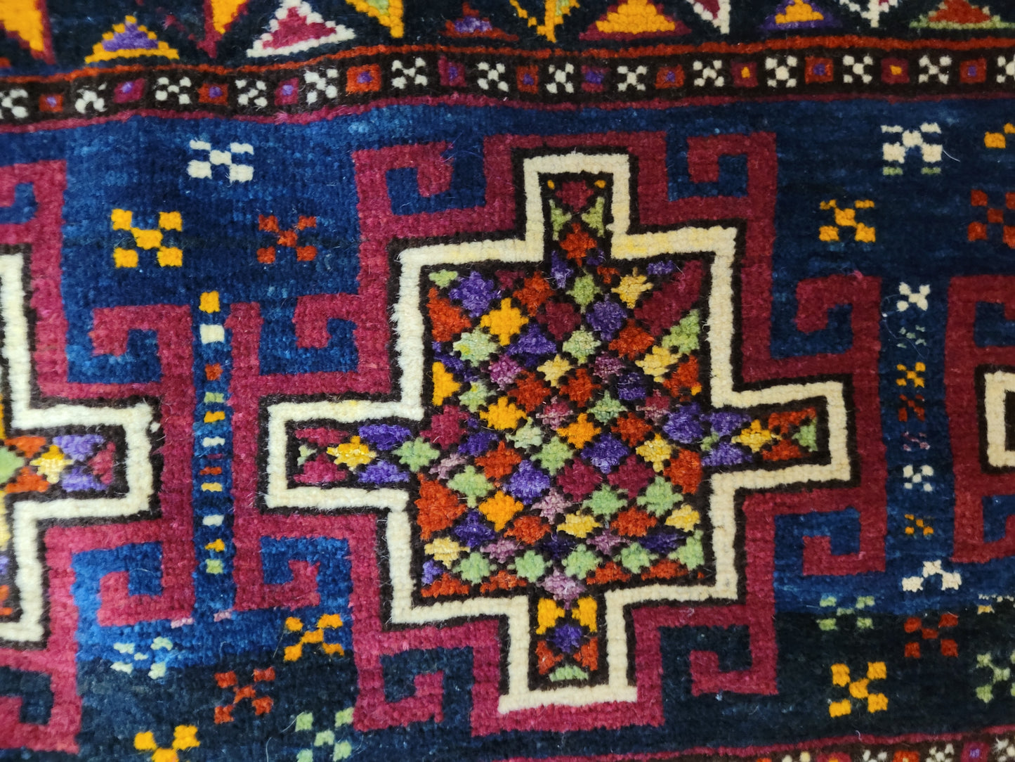 Orientteppich handgeknüpft Kaukasisch Kazak Tasche 100×50 cm