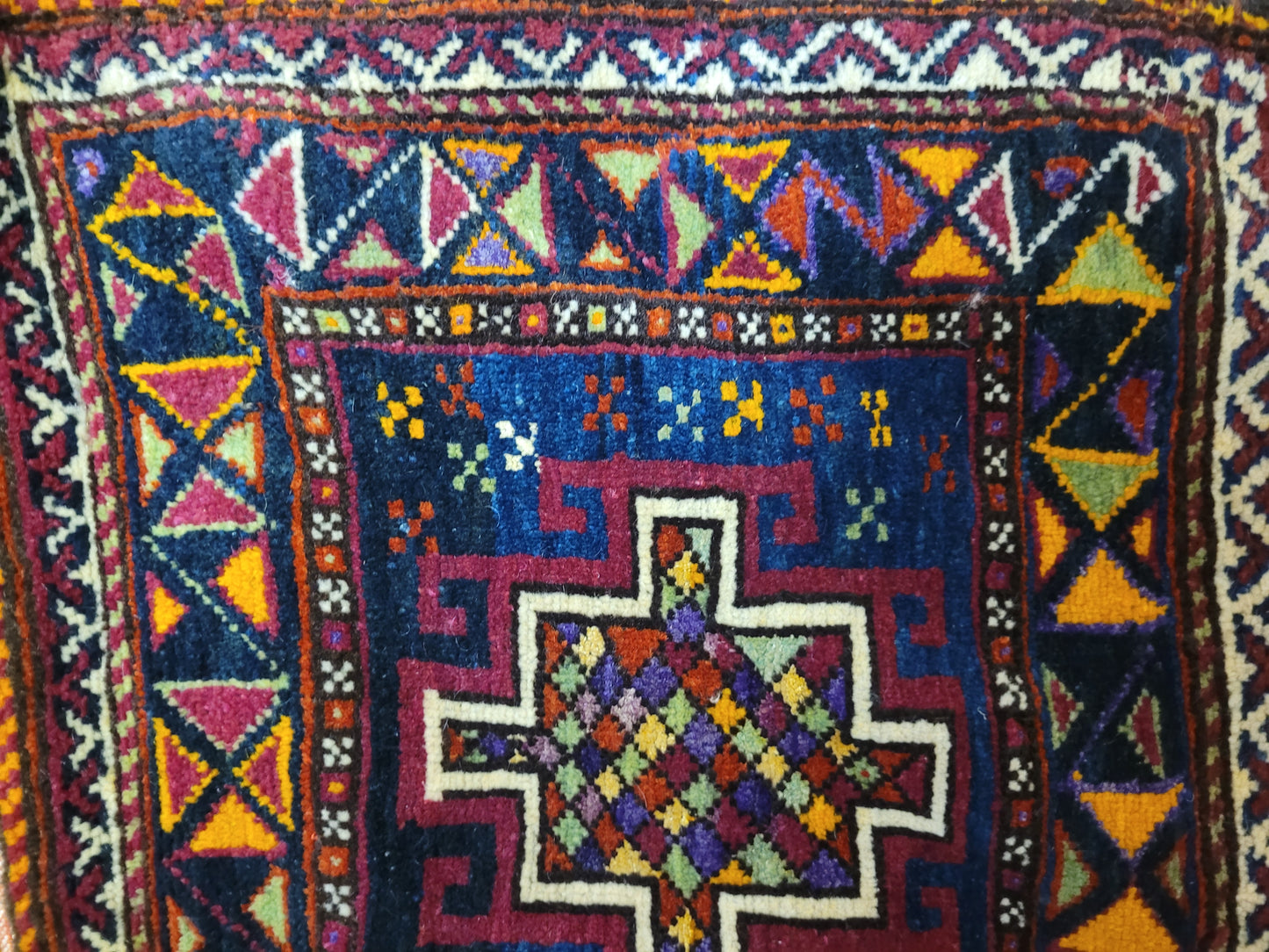 Orientteppich handgeknüpft Kaukasisch Kazak Tasche 100×50 cm