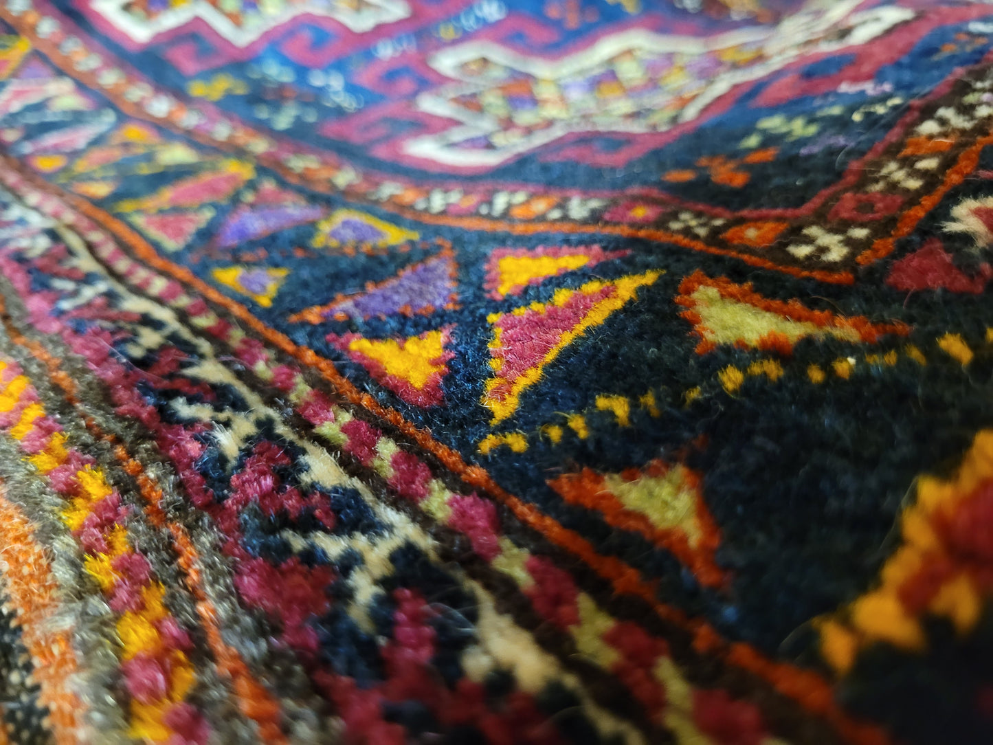 Orientteppich handgeknüpft Kaukasisch Kazak Tasche 100×50 cm