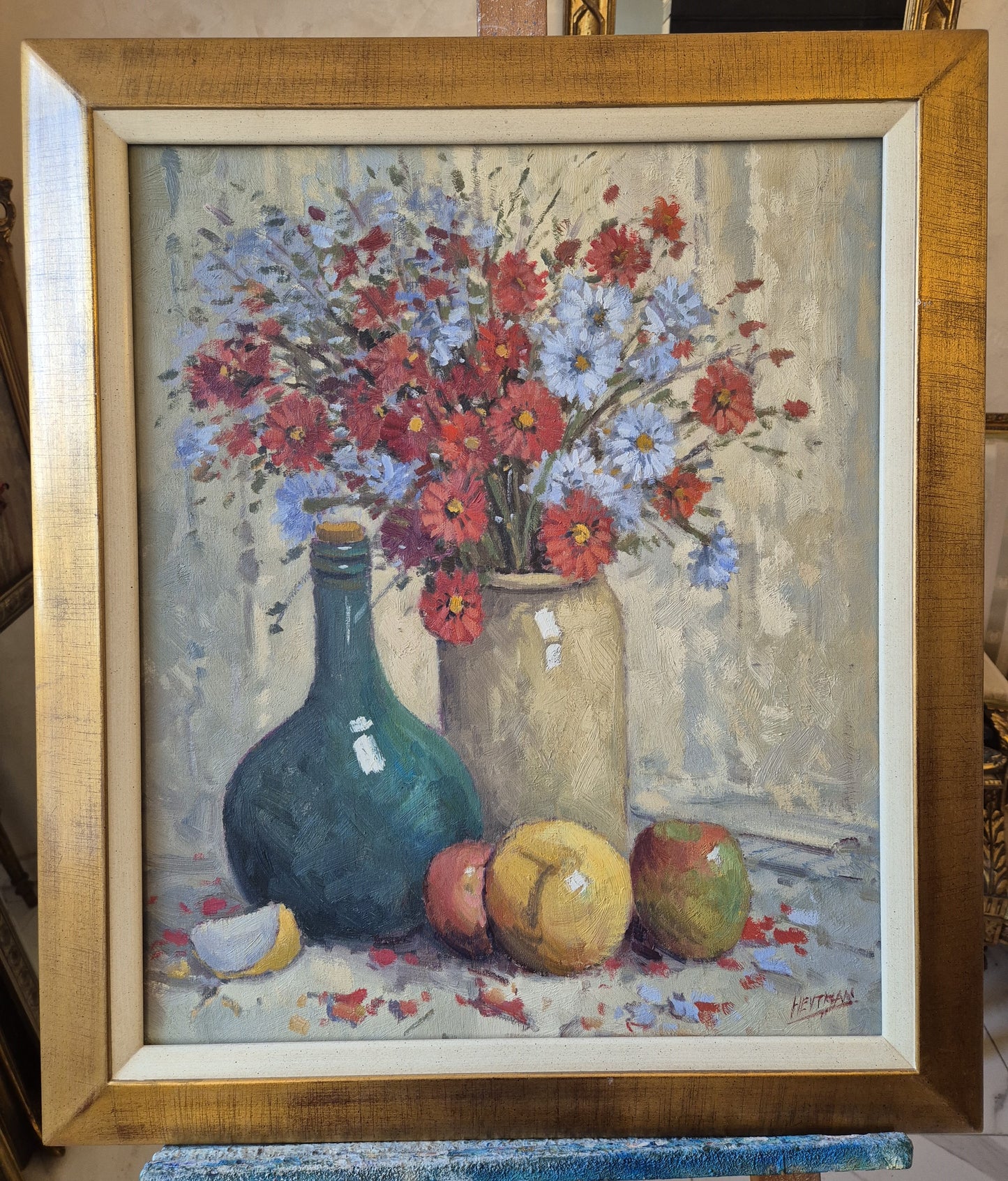 Ölgemälde Impressionismus Stillleben Handsigniert Deutsche Schule (XX)