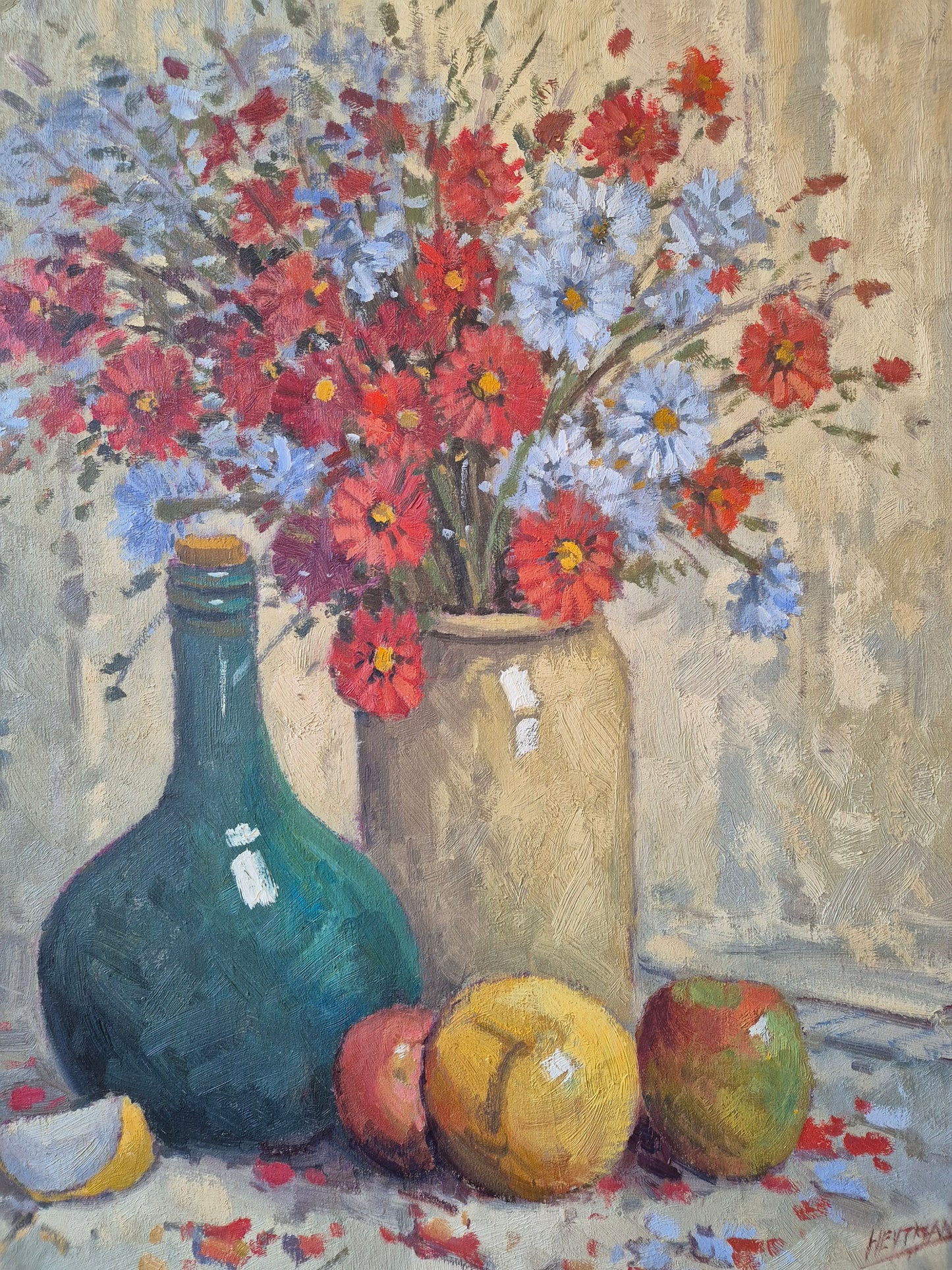 Ölgemälde Impressionismus Stillleben Handsigniert Deutsche Schule (XX)