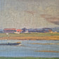 Ölgemälde Rheinufer Düsseldorf Fritz Köhler (1887-1972) Landschaft 63x73cm