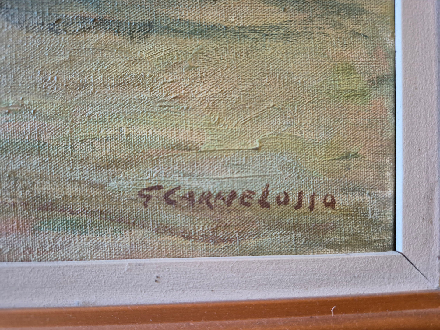 Ölgemälde Impressionismus Handsigniert Dorfkirche Lateinamerika (XX)