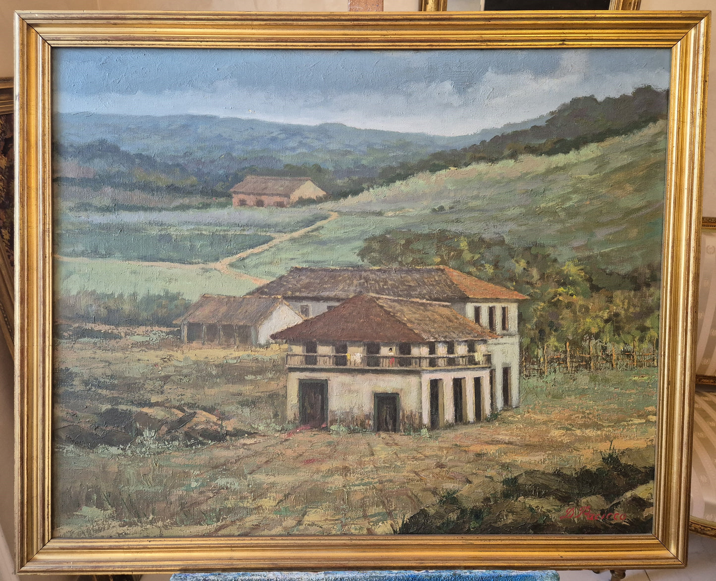 Ölgemälde Landschaft Donato Pacicco (XX) Velho Engenho Em Parati 72x88cm