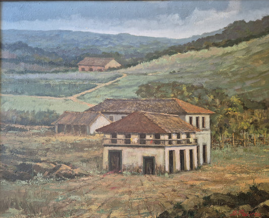 Ölgemälde Landschaft Donato Pacicco (XX) Velho Engenho Em Parati 72x88cm